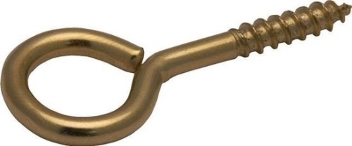 Schroefogen messing, lengte 8 mm diameter 4 mm, 100 stuks