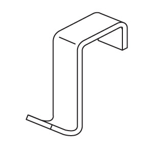 Scheidingswand haak, model 5, alu Verwol 2, 1 stuk, uitlopend