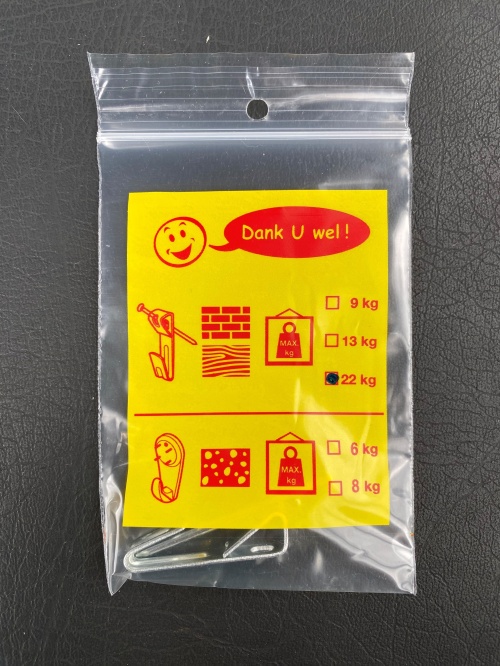 Reisaco Ophanghaakjes metaal tot 22 kg, 100 zakjes