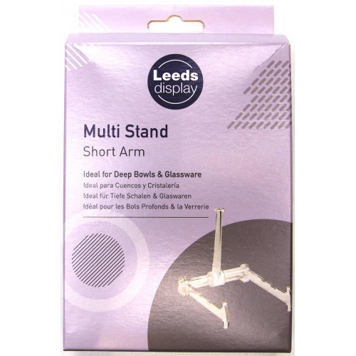 Leeds Multi-standaard transparant met korte steun hoogte 10 cm, 1 stuk