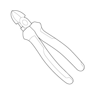 Zijkniptang Merk Knipex, lengte 16 cm, 1 stuk