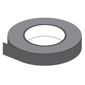 Spieraam plakband kleur zwart, lengte 50 meter, breedte 25 mm, 1 rol