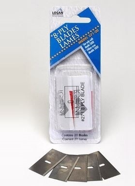 Logan Passepartout snijmesjes type 271 enkelvoudig geslepen, 20 stuks