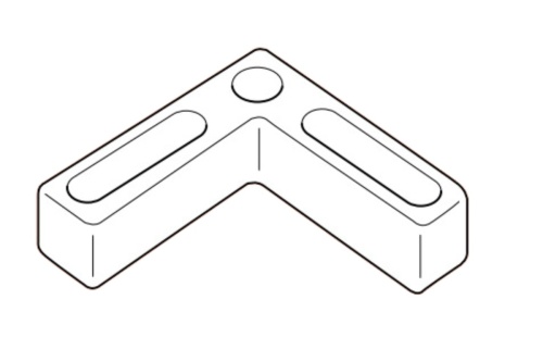 Magnetische aandrukhouder voor L-Rubbers.