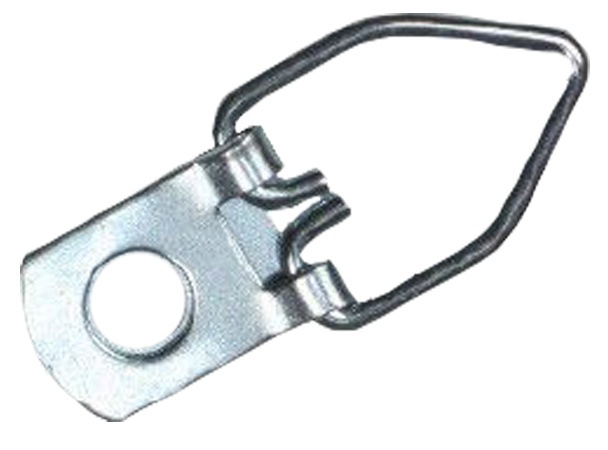 Schroefbeugels smal 1-gats, plaatbreedte 10 mm hoogte 31 mm, zonder schroeven, 1000 stuks 