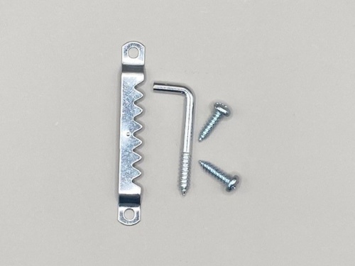 Ophangsetje tandhanger 65 mm + duimschroef + 2 schroeven, 1000 stuks