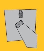 Foto-achterwand zwart, 1 ophangoog, afmeting 10 x 10 cm, 1 stuk