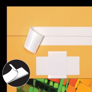 Lineco Linnen plakband breedte 32 mm, lengte 45,70 meter wit, rol