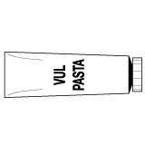 Vulpasta wit, tube van 400 gram