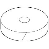  Slagmetaal op rol, lengte 50 meter, breedte 15 mm, 1 rol uitlopend