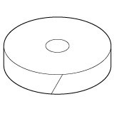 Bladgoud-geel, 1e kwaliteit, 23 3/4 karaat, lengte 20,5 meter, breedte 15 mm, 1 rol