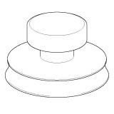 Glaszuigertje, diameter 83 mm, draagkracht tot 15 kg, 1 stuk