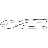 Busjestang voor het dichtknijpen van busjes, 1 stuk