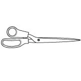 Papierschaar lengte 28 cm, 1 stuk