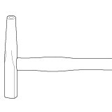 Magnetische hamer lengte 28 cm, gewicht 180 gram, 1 stuk